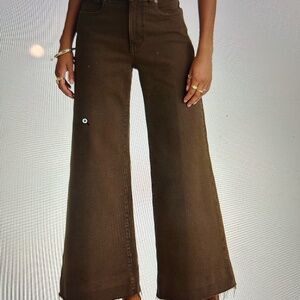 Madewell curvy flared wide-leg jeans in mocha